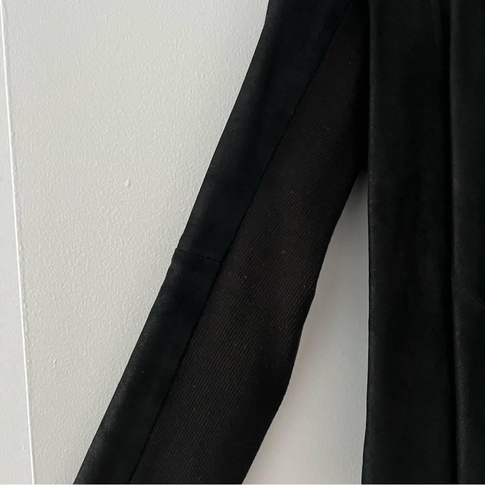 Drape Front Leather Jacket - Picture 3 of 5